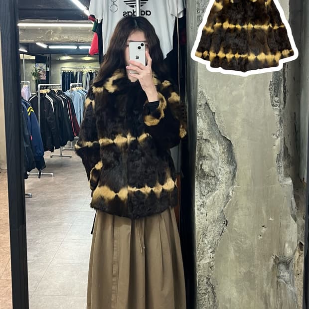 빈티지 모피 믹스 퍼 자켓 #csz2548