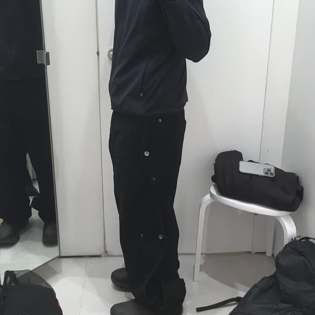 산산기어 코튼 웨이브 팬츠 블랙