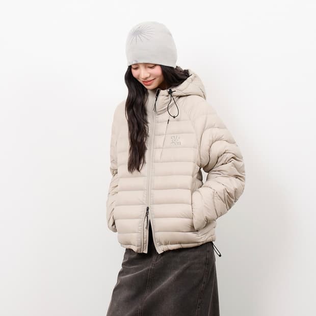 유젠 eug 경량패딩 오트밀 1사이즈