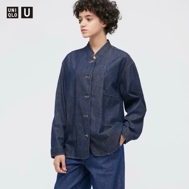 (남여) 유니클로 U 르메르 데님 커버올 자켓 XL