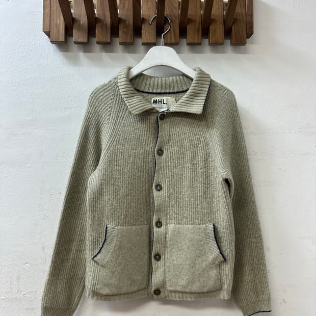 Margaret Howell 마가렛호웰 코튼 울 혼방 니트 가디건 집업