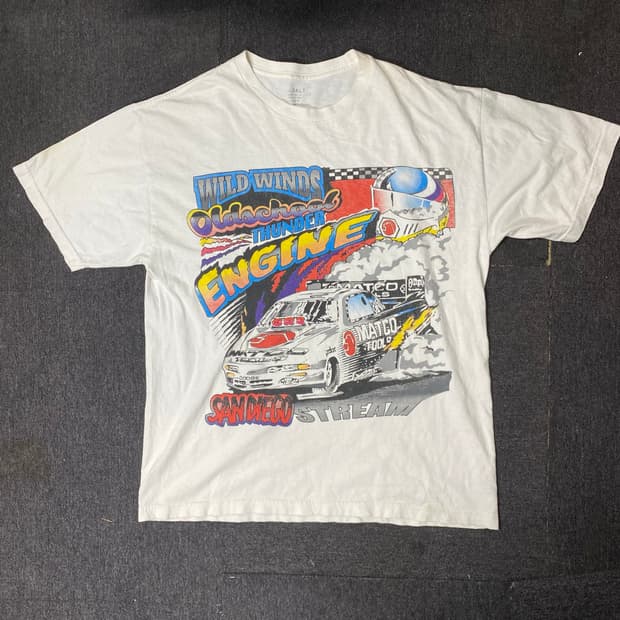 90s made in USA 올드스쿨 레이싱 반팔 티셔츠