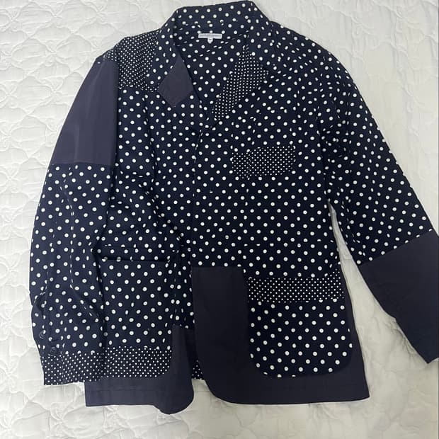 ENGINEERED GARMENTS 폴카 도트 패치워크 자켓 M