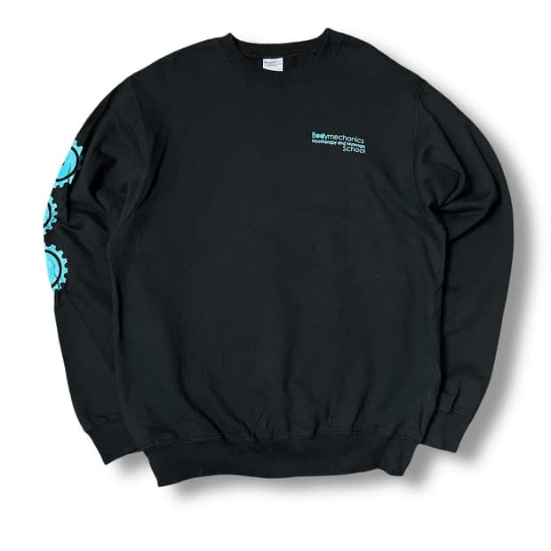 USA 블랙 기모 맨투맨 M