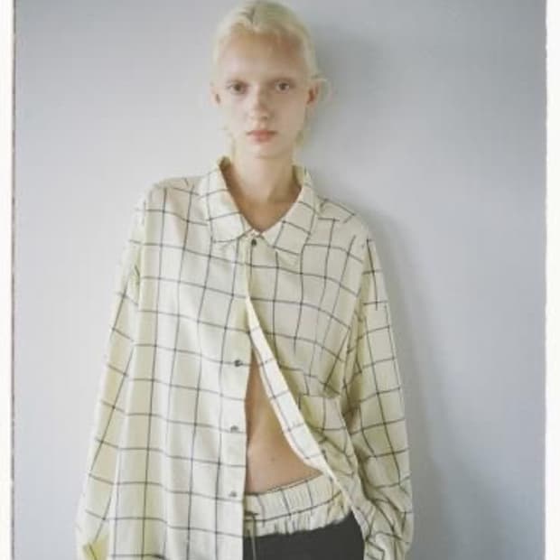 안셀름 Ancellm RAYON CHECK CRASH LS SHIRT