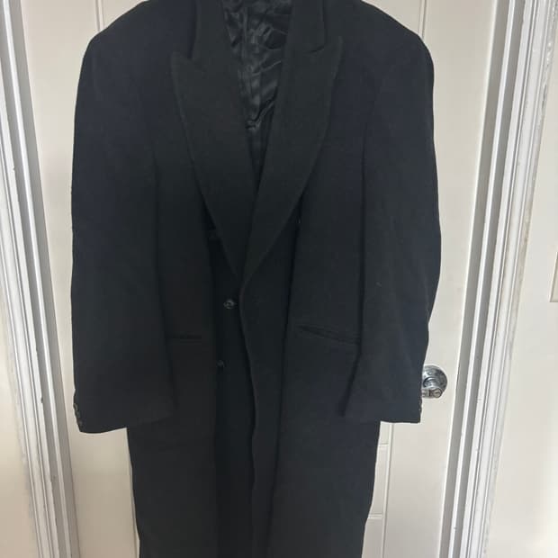 British Manor 울 캐시미어 차콜 코트 / 115 3xl