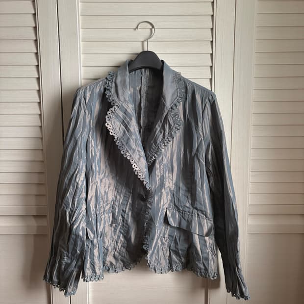 일본 빈티지 레이스 새틴 블레이저