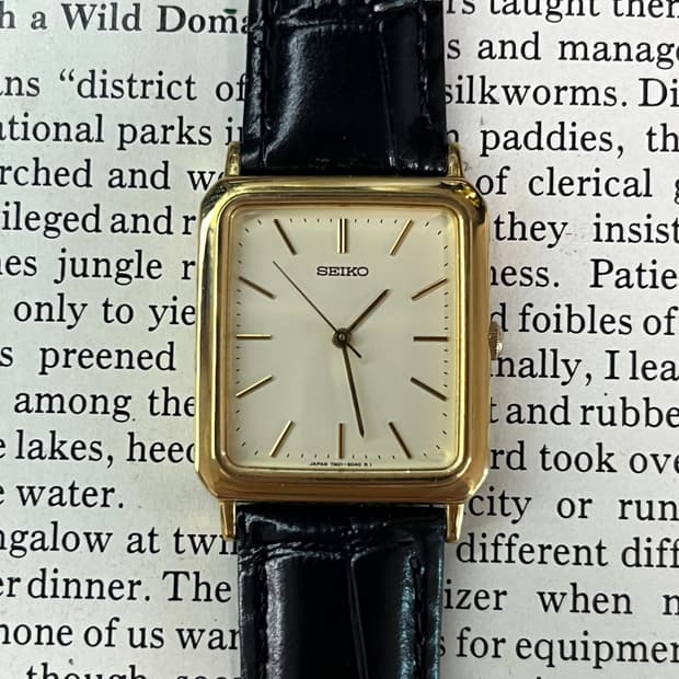 SEIKO 골드 탱크 쿼츠