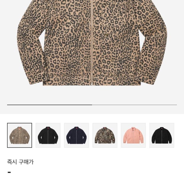 슈프림 22fw 레오파드 몰스킨 워크자켓 (m)