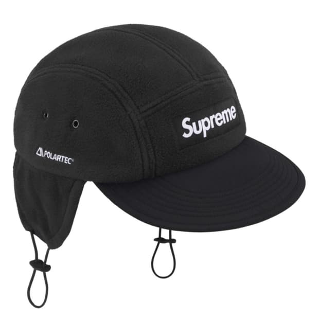 슈프림 폴라텍 이어플랙 캠프캡
