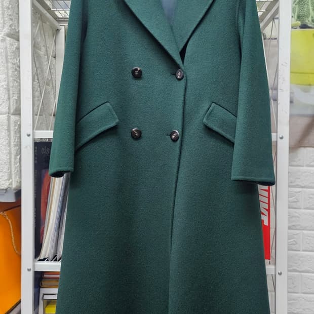마인 여성롱코트 55 핸드메이드 그린 더블코트 AD11