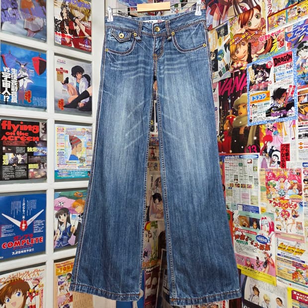 빈티지 백 포켓 스티치 데님 부츠컷 팬츠