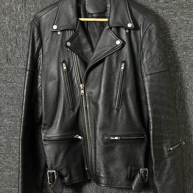 비바스튜디오 램스킨 라이더 자켓 L