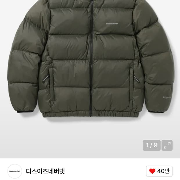 디네댓 퍼텍스 올리브 패딩