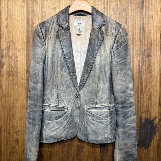 Armani Exchange Leather Blazer