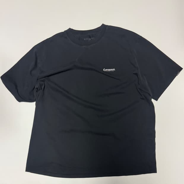 커버낫 빅 사이즈 스몰 로고 반팔 티셔츠 블랙 2XL