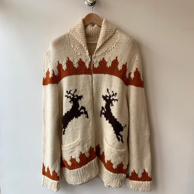 70~80’s reindeer cowichan XXL