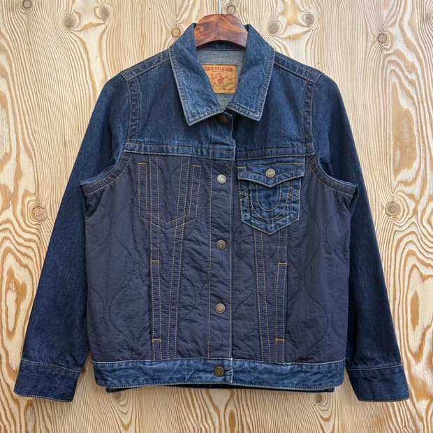 22FW 트루릴리젼 나일론 데님 믹스 자켓