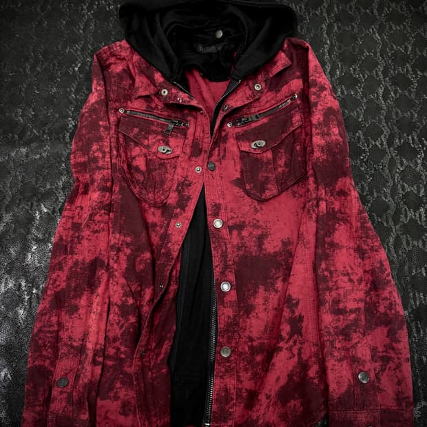 00’s Archive Red Bleach Layered Jacket