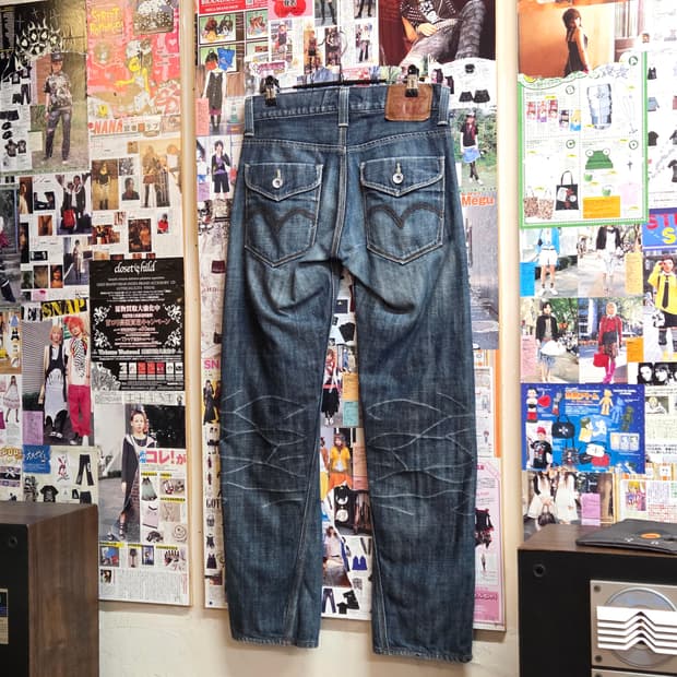 리바이스 포켓 포인트 워싱 데님 팬츠