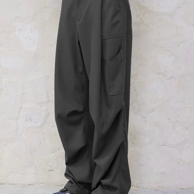 비긴202 원턱 와이드 베이커 팬츠 