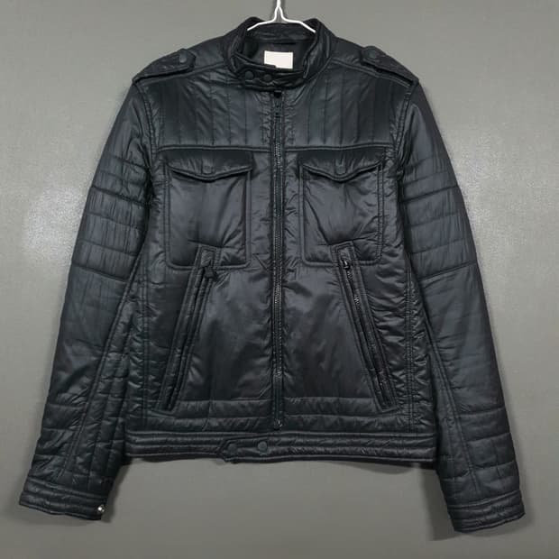 S) 디젤 유틸리티 포켓 지퍼 디테일 라이더 경량 패딩 자켓 올리브