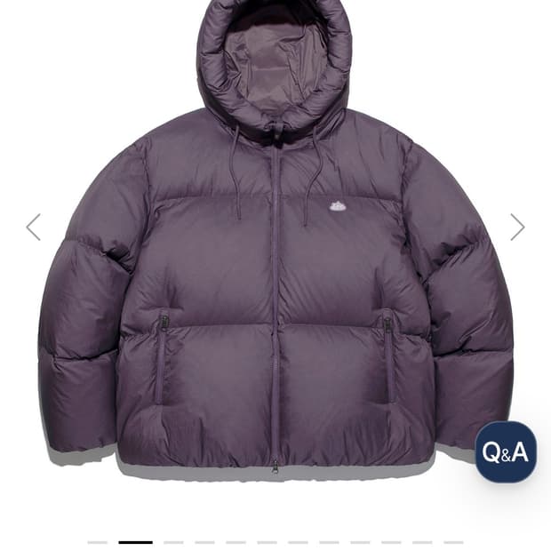 [새상품] Lee 후드 푸퍼 다운 퍼플 패딩 XL