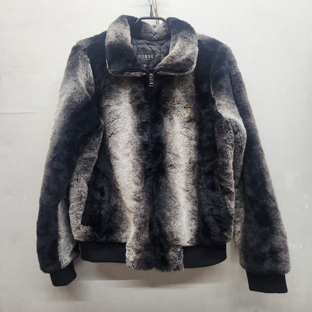 게스 밍크 에코퍼 숏 집업 자켓 M