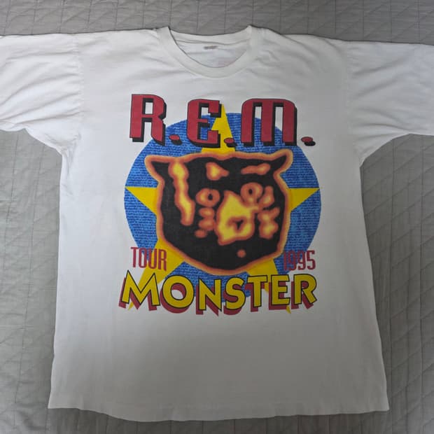 [L] 90s R.E.M REM 몬스터 1995 투어 빈티지 밴드티