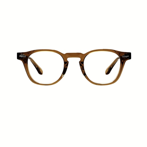 황갈색톤의 46사이즈 안경(미착용,새제품)