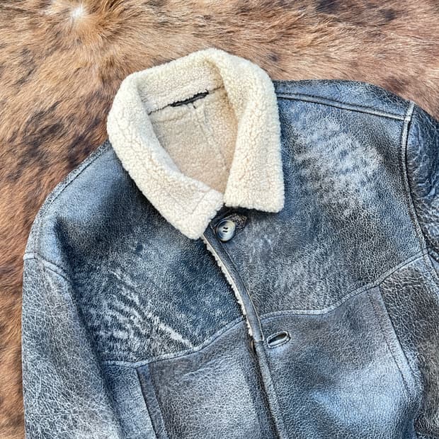 빈티지 양가죽 무스탕 자켓