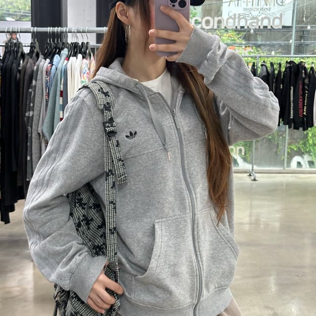 아디다스 파이어버드 올그레이 후드집업 자켓