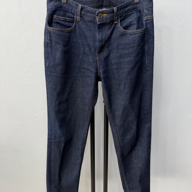 정품) 솔리드옴므 로고 진청 데님 청바지 48(32-33)