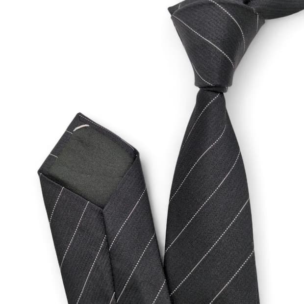디올옴므 핀스트라이프 실크 슬림 넥타이 에디슬리먼