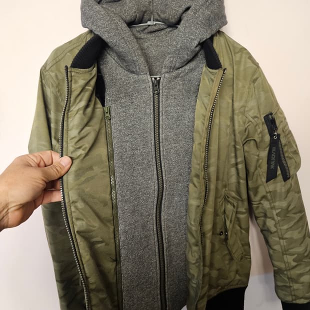 블랙야크 후드탈부착패딩자켓3회착신품급ㅡ해운대