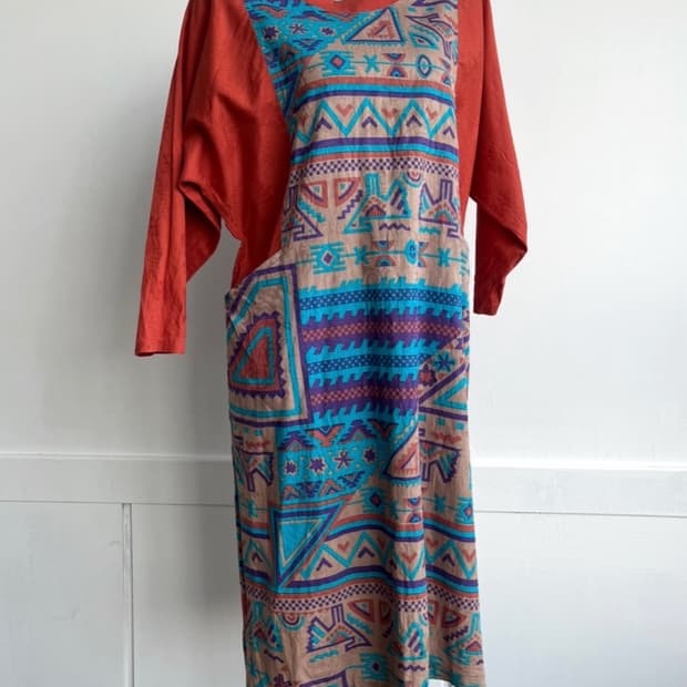 보헤미안 에스닉 포켓 원피스