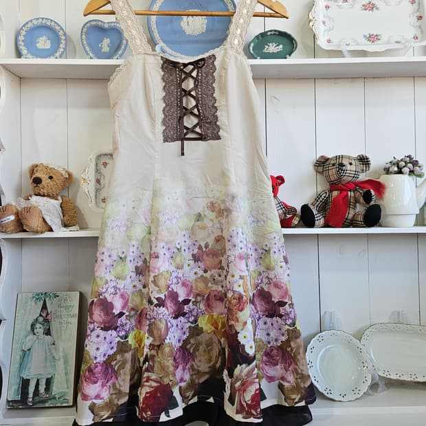 (axes femme) 플라워 코르셋 원피스