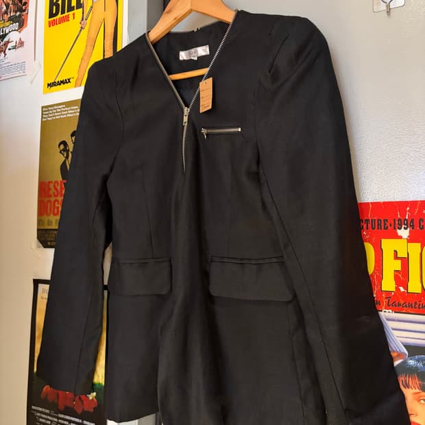 빈티지 지퍼 코팅자켓