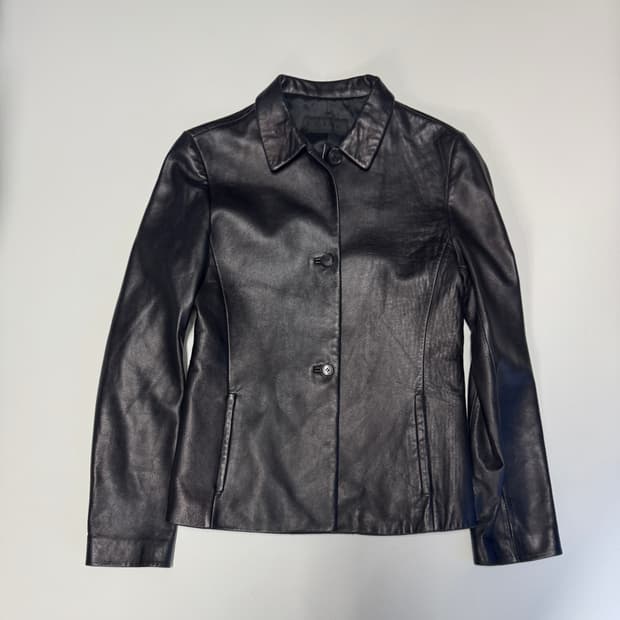 여성 마인 Mine 리얼 양가죽 자켓 S 블랙