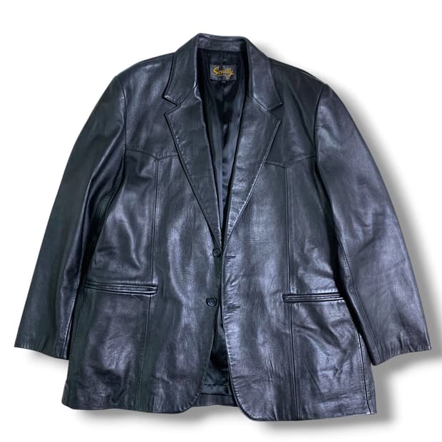 [XL~] 90s Scully Genuine Leather Blazer