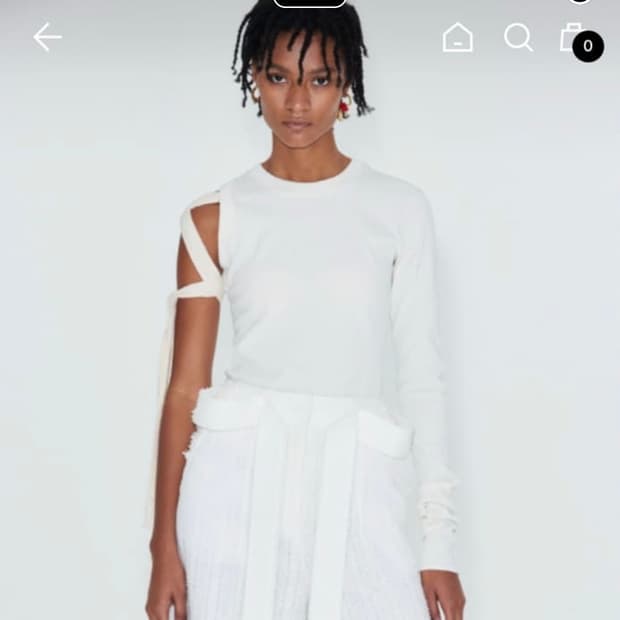 렉토 리본 긴팔 탑 (S 새상품)