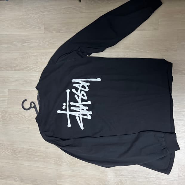 스투시 베이직 스투시 롱슬리브 티셔츠 블랙L