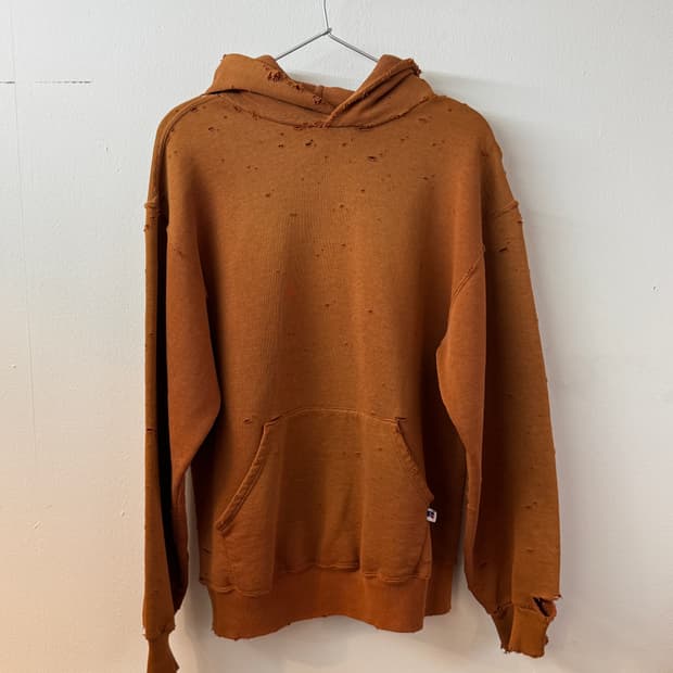 90s russell sun faded hoodie