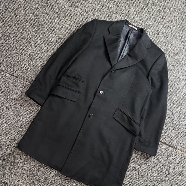 90s 지방시 블랙 캐시미어 울 코트 2603