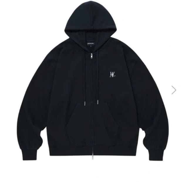 우알롱 네이비 후드집업