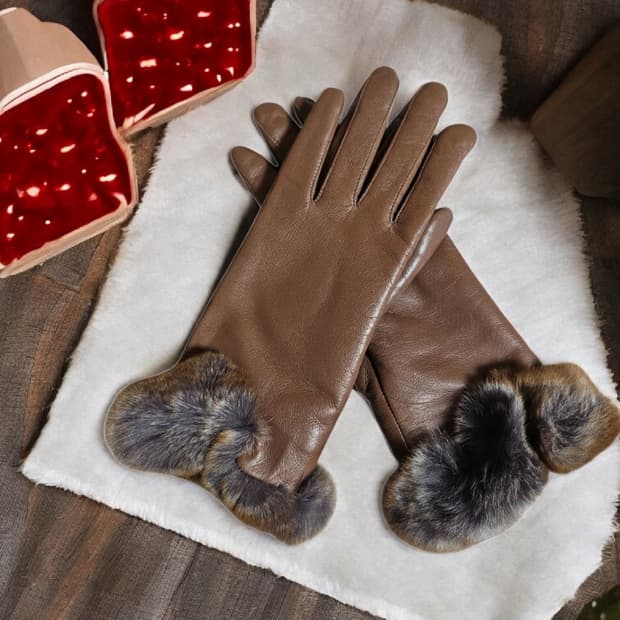 닥스 여성 가죽 장갑 | 안감 토끼털 | 고급 보온 장갑 ㅣ 정가20만원
