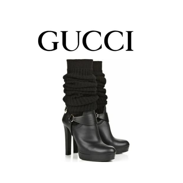 구찌 한정판 오버니 니트 콤비 부츠 Size 36 1/2 (거의 새상품)