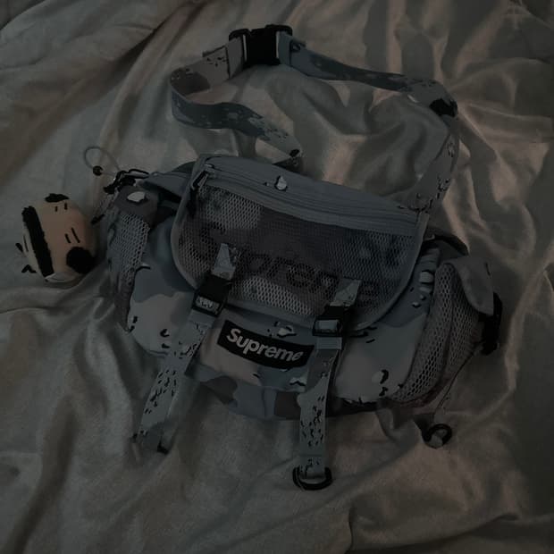 슈프림 블루 초코칩 웨이스트백 20SS