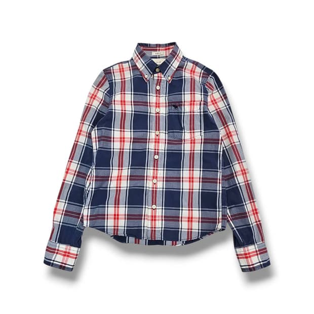 L Abercrombie 아베크롬비 머슬핏 체크셔츠