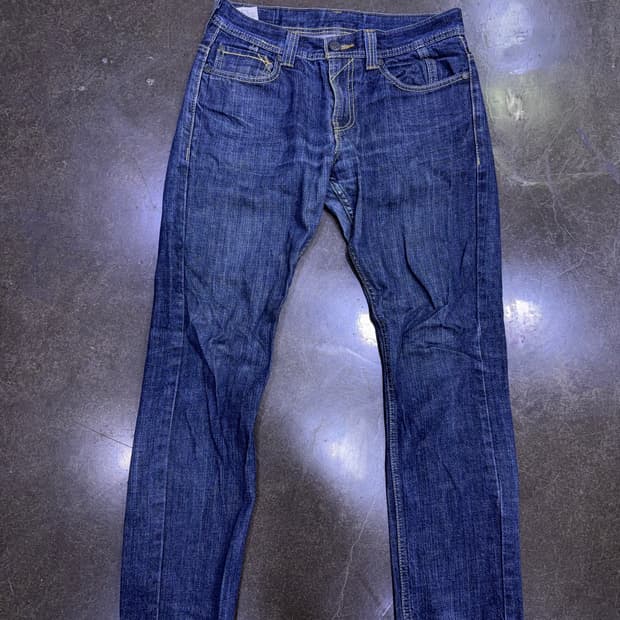 리바이스 511 슬림핏 지퍼 디테일 절개 딥인디고 데님팬츠 32